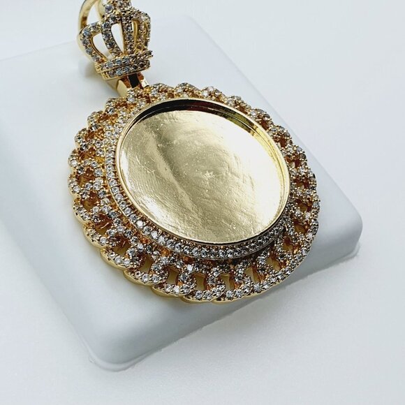 14K Gold Plated Cubic Zircon Pendant, EVBRS639 - Picture 7 of 9